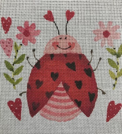 click here to view larger image of Lady Bug Heart (printed canvas)
