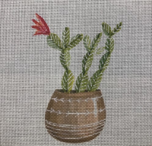 click here to view larger image of Cactus w/Flower on Left (printed canvas)