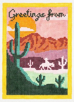 click here to view larger image of Greetings From...Way Out West Postcard (hand painted canvases)