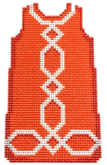 click here to view larger image of Lattice Trim Mini Shift/Coral (printed canvas)