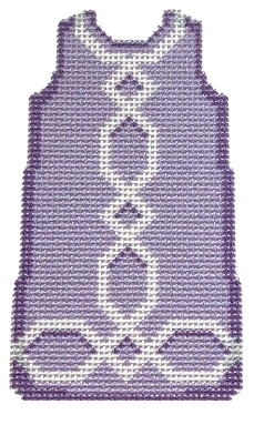 click here to view larger image of Lavender Lattice Mini Shift (printed canvas)