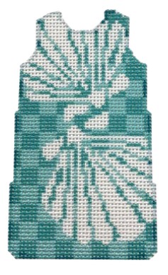 click here to view larger image of Shell Stencil Mini Shift/Aqua (printed canvas)