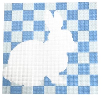 click here to view larger image of Bunny Stencil/Blue (printed canvas)