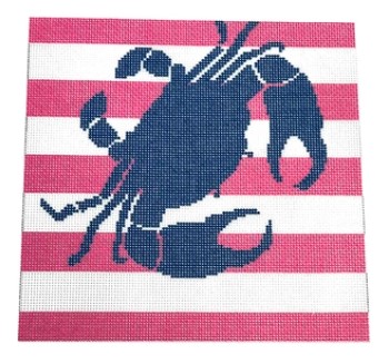 click here to view larger image of Crab Stencil/Pink (printed canvas)