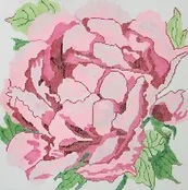 click here to view larger image of Large Cabbage Rose (hand painted canvases)