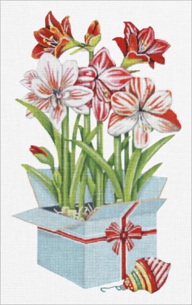 click here to view larger image of Amaryllis Gift Box (hand painted canvases)