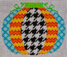 click here to view larger image of Pumpkin Parade Houndstooth Mini (hand painted canvases)