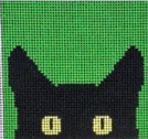 click here to view larger image of Warhol Cat - Green (hand painted canvases)