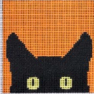 click here to view larger image of Warhol Cat - Orange (hand painted canvases)