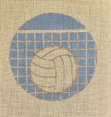 click here to view larger image of Volleyball Ornament (hand painted canvases)