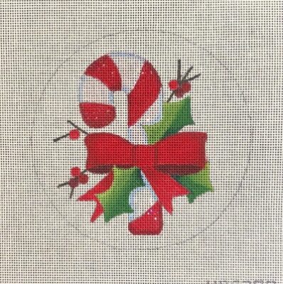 click here to view larger image of Peppermint Ornament (hand painted canvases)