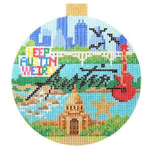 click here to view larger image of Travel Round - Austin (hand painted canvases)
