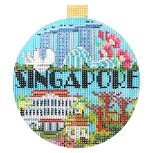 click here to view larger image of Travel Round - Singapore (hand painted canvases)