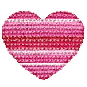 click here to view larger image of Pink Ombre Medium Heart (hand painted canvases)