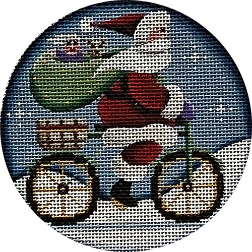 click here to view larger image of Bike Santa (hand painted canvases)