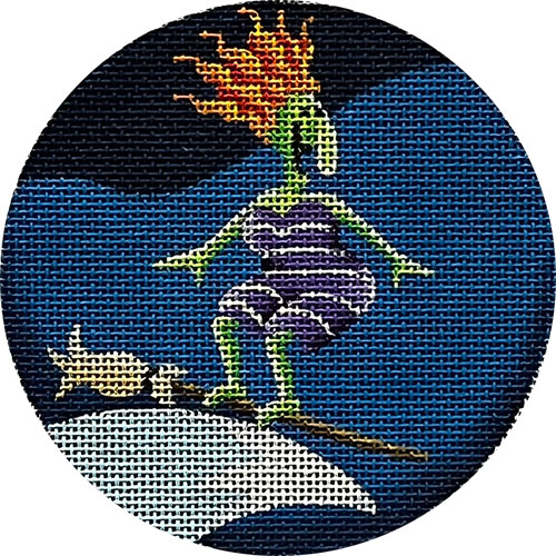 click here to view larger image of Surfing Witch (hand painted canvases)