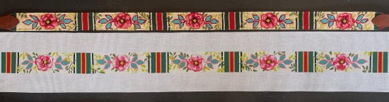 click here to view larger image of Strap - Flowers (hand painted canvases)