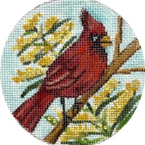 click here to view larger image of Cardinal on Branch (hand painted canvases)