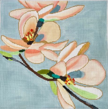 click here to view larger image of Magnolia - Triple Bloom (hand painted canvases)