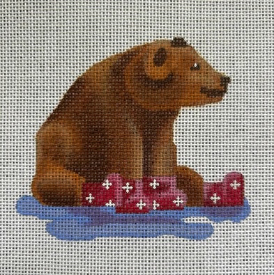 click here to view larger image of Bear in Boots (hand painted canvases)