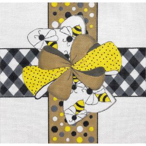 click here to view larger image of Bumble Bee Bow (hand painted canvases)
