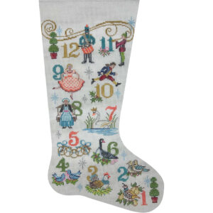 click here to view larger image of 12 Days of Christmas Stocking (hand painted canvases)