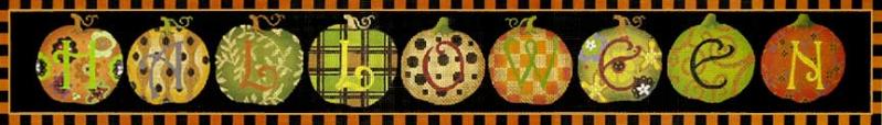click here to view larger image of Halloween Banner (hand painted canvases)