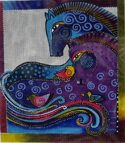 click here to view larger image of Aquatic Mares (hand painted canvases)