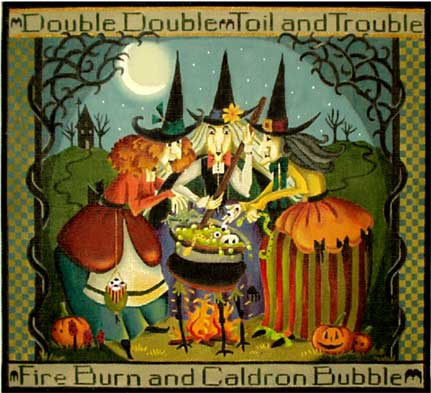 click here to view larger image of Toil and Trouble (hand painted canvases)