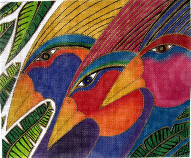 click here to view larger image of Rainbow Birds (hand painted canvases)