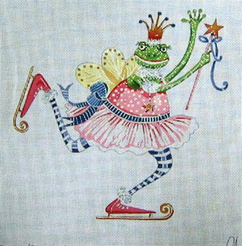 click here to view larger image of Frog on Skates (hand painted canvases)