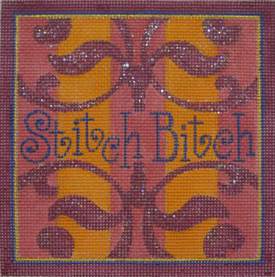 click here to view larger image of Stitch Bitch (hand painted canvases)