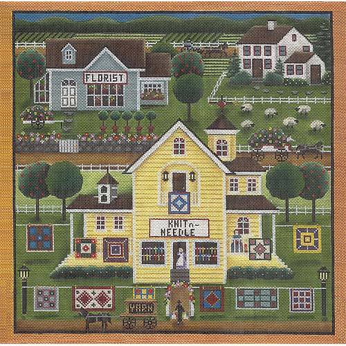 click here to view larger image of Stitchers Village   (hand painted canvases)