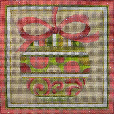 click here to view larger image of Pink Ornament (hand painted canvases)