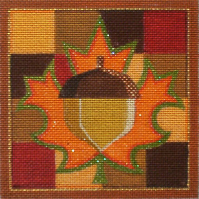 click here to view larger image of Autumn Quilt (hand painted canvases)