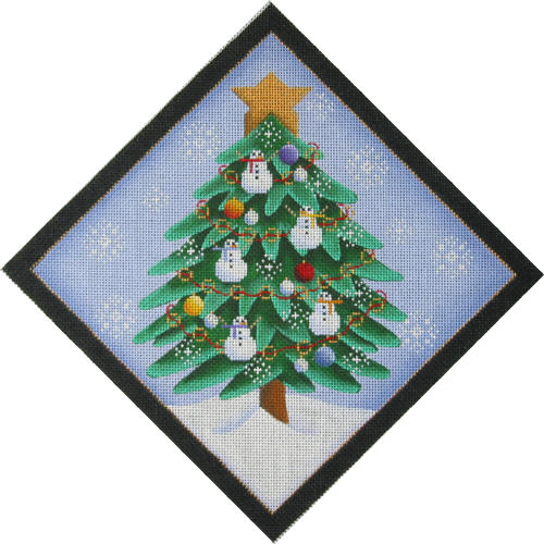 click here to view larger image of Snowman Tree (hand painted canvases)