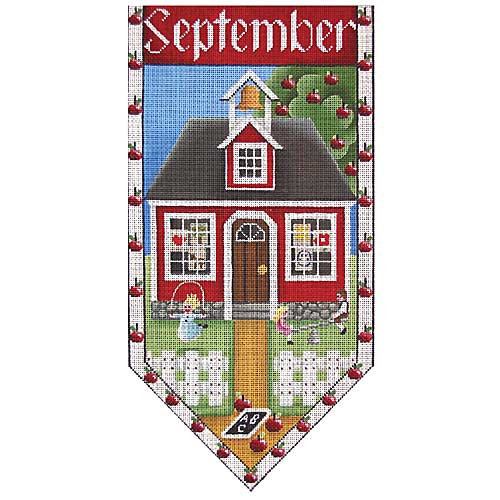 click here to view larger image of September Cottage Banner (hand painted canvases)