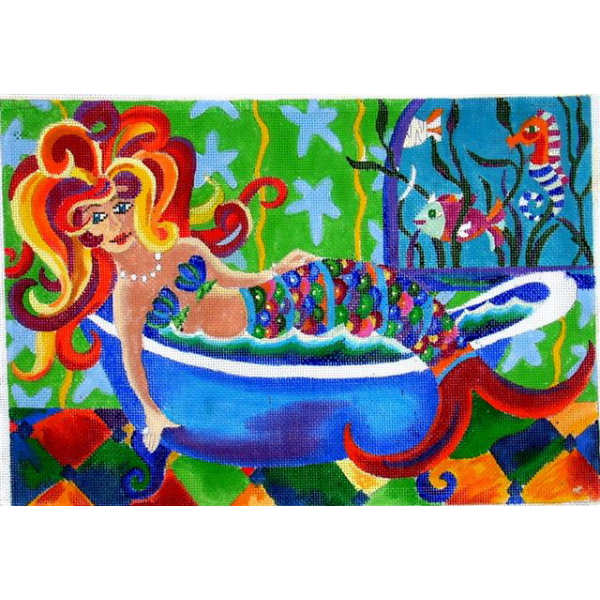 click here to view larger image of Mermaid Bathing (hand painted canvases)