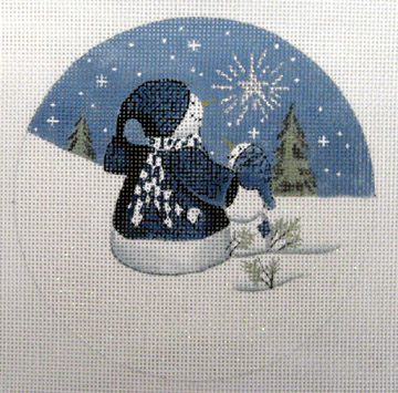 click here to view larger image of Snowpeople and Shining Star (hand painted canvases)