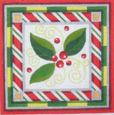 click here to view larger image of Small Peppermint Berries (hand painted canvases)