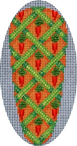 click here to view larger image of Lime Lattice/Carrots Carrot (hand painted canvases)