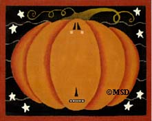 click here to view larger image of Pumpkin Primitive Halloween (hand painted canvases)