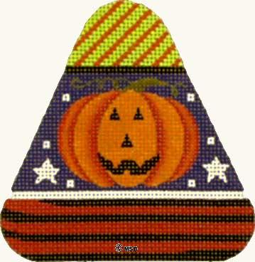 click here to view larger image of Jack-O-Lantern Candy Corn (hand painted canvases)