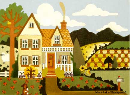 click here to view larger image of Cream Farm House (hand painted canvases)
