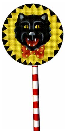 click here to view larger image of Cat Lollipop (with handpainted wooden stick) (hand painted canvases)