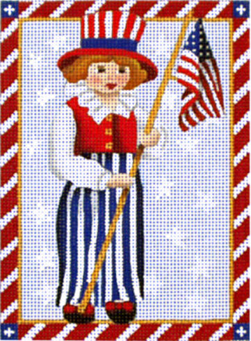 click here to view larger image of Victorian 4th of July - Flag Boy (hand painted canvases)
