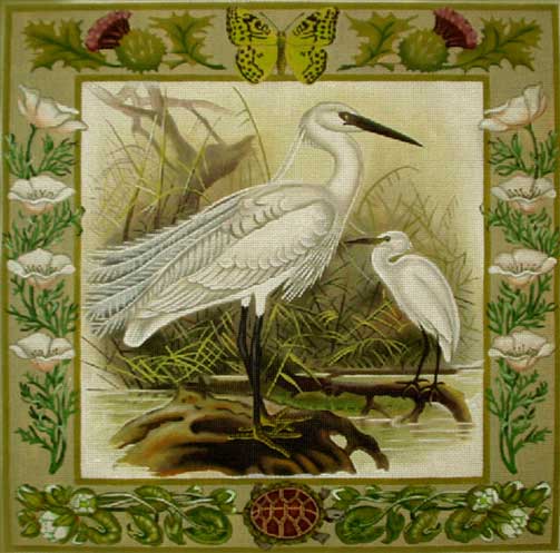 click here to view larger image of Egrets (hand painted canvases)