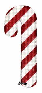 click here to view larger image of Classic Candy Cane - Wide Stripe (hand painted canvases)