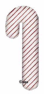 click here to view larger image of Pin Stripe Candy Cane  (hand painted canvases)