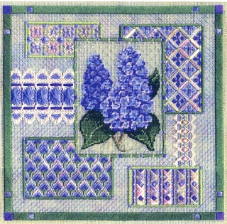 click here to view larger image of Lilac Collage (counted canvas work)